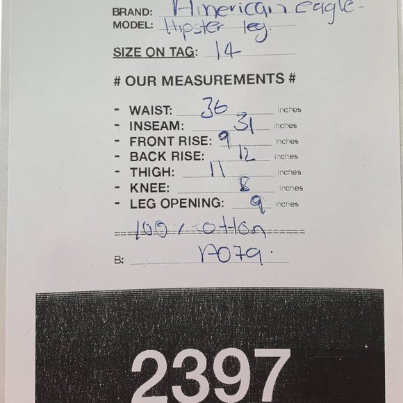 American Eagle Outfitters Hipster Fit Womens Jeans Tag 14 Blue Mid-Rise W36xL31 - Picture 6 of 12